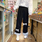 Bow Lace Wide Leg Women's Pant